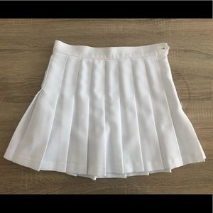 American Apparel White Tennis Skirt